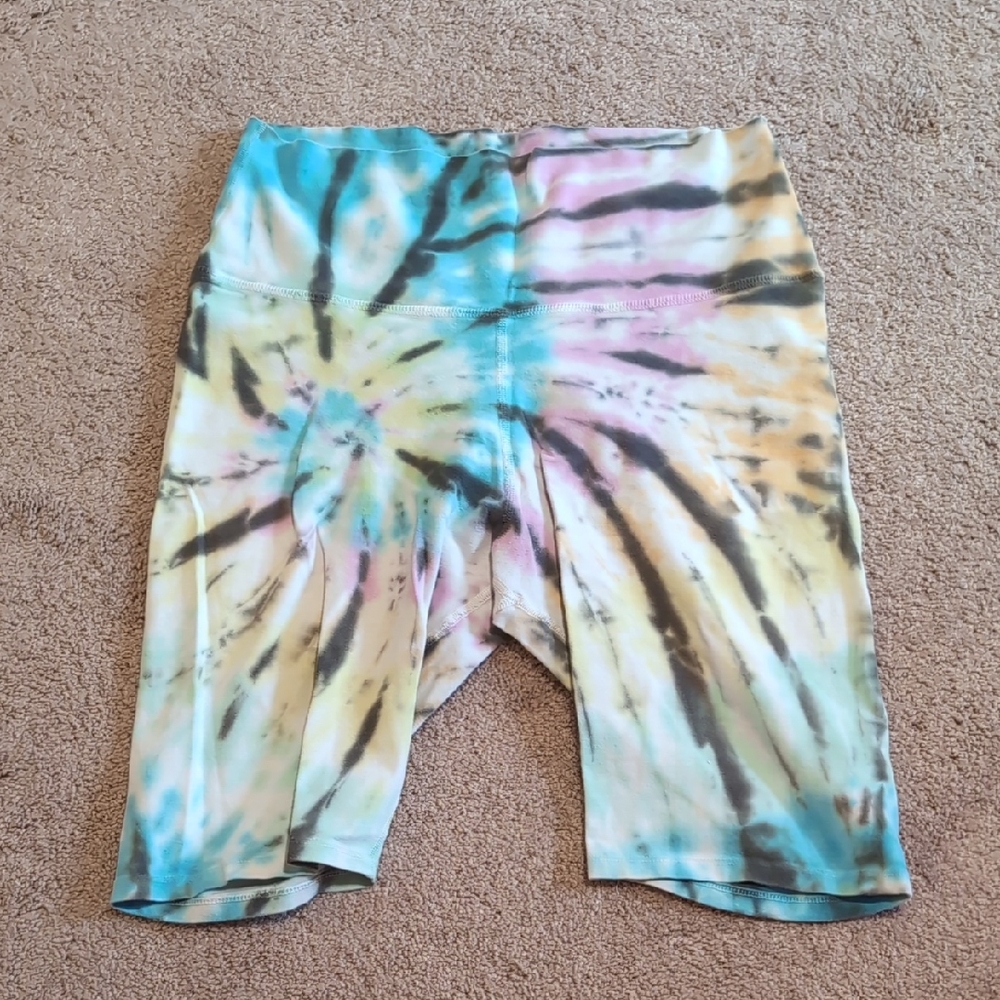 Electric & Rose Tie-Dye Bike Shorts